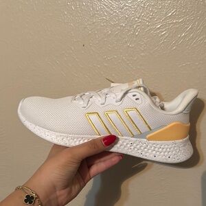 Adidas White and Yellow Sneakers